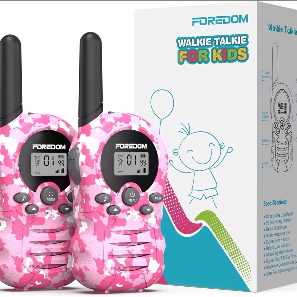 Pink Camouflage Walkie Talkies for Kids New in box